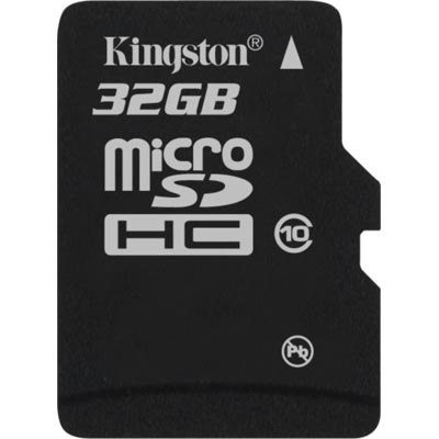 Kingston minneskort, microSDHC, Class 10