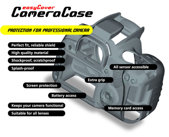 easyCover Skyddsfodral  silikon till Canon EOS 5D mark ll
