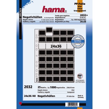 Negativfickor  Hama Arkivsystem Pro 24x36/40 /25 - SLUTSÅLD!