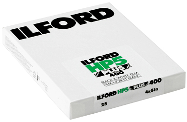 Bladfilm ILFORD HP5 plus  4x5" 25 blad