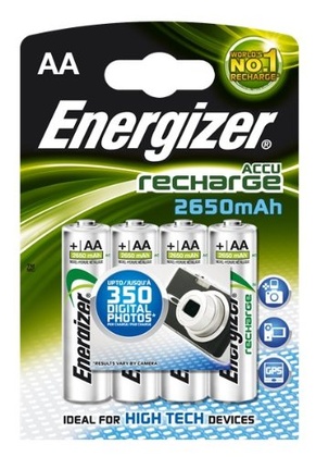 Laddningsbara Batterier Energizer AA HR6 2650 mAH 4PK