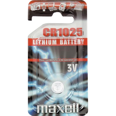 Maxell knappcellsbatteri, CR1025, Lithium, 3V, 1-pack