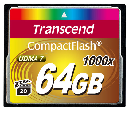 Minneskort Compact Flash TRANSCEND CF 1000X 64Gb