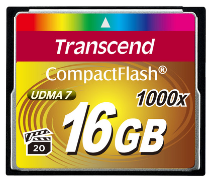 Minneskort Compact Flash TRANSCEND CF 1000X 16Gb