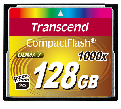 Minneskort Compact Flash TRANSCEND CF 1000X 128Gb