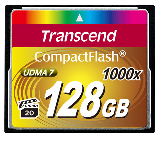Minneskort Compact Flash TRANSCEND CF 1000X 128Gb