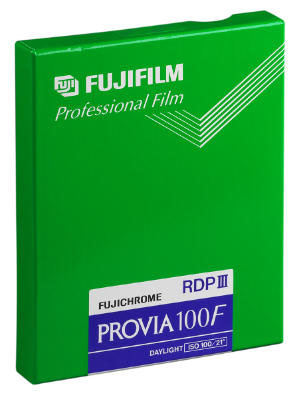 Bladfilm Fujifilm Provia 100 F 4x5" 20 Blad