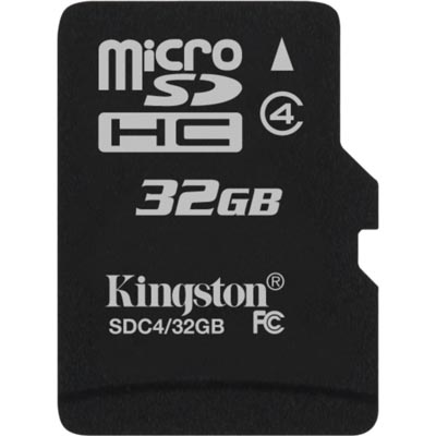 microSDHC, 32GB Class 4 - (SDC4/32GBSP)