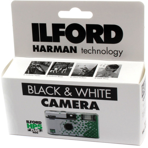 Engångskamera med äkta Svartvit Film Ilford HP5 400 ASA 27 exp.