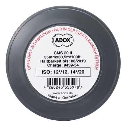 ADOX CMS 20 II Bulk Roll 30,5m/100ft double sided perforated