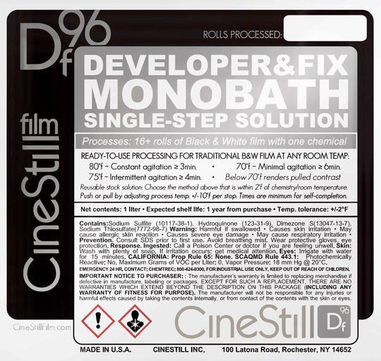 CINESTILL DF 96 Monobath - Framkallare & Fix