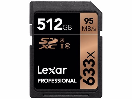Lexar Profesional 633X SDHC/SDXC UHS-I U1/U3 512GB