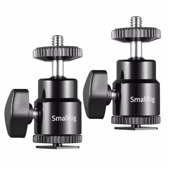 SMALLRIG 2059 Camera Cold Shoe-Kulled -1/4" Skruv (2-pack)