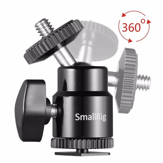 SMALLRIG 2059 Camera Cold Shoe-Kulled -1/4" Skruv (2-pack)