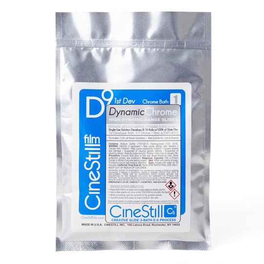 CINESTILL D9 DynamicChrome 1st Developer Powder Slide (8-16 Rolls)