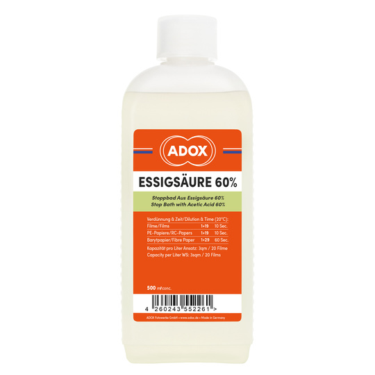 Stop bath 60%  ADOX Acetic Acid 500 ml