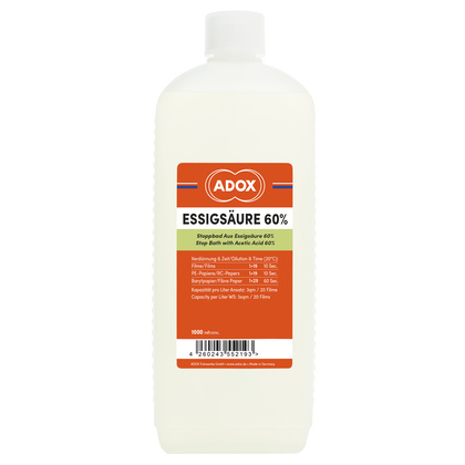 Stoppbad ADOX Acetic Acid 60% 1000 ml conc. - SLUTSÅLD!